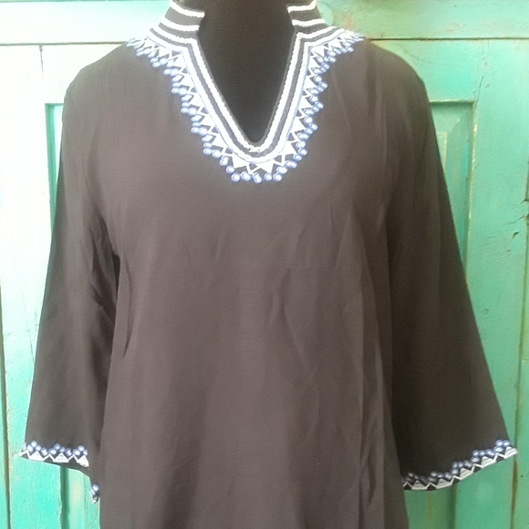 New Women's Boho Peasant Embroidered Top Sz. L - Picture 2 of 9